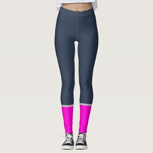 Legging ABSTRATO MODERN - cor-de-rosa-fundo - azul- (Frente)