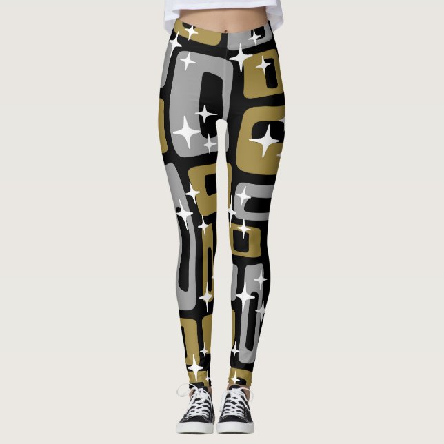 Legging Abstrato Moderno do Meio século Retroativo (Frente)