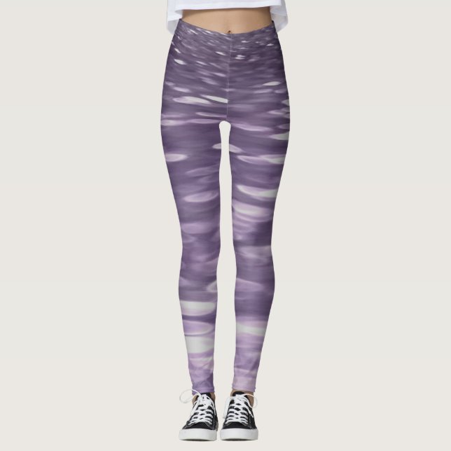 Legging Abstrato nº 1: Shimmer ultra violeta (Frente)