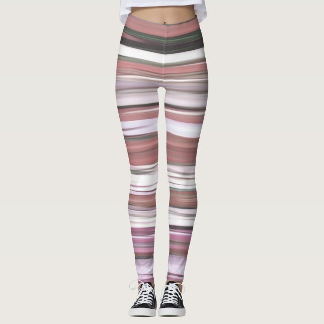 Legging Abstrato nº 2: borrão rosa (Frente)
