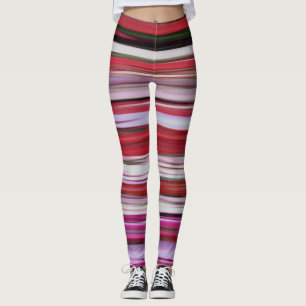 Legging Abstrato nº 2: Desfocamento vermelho