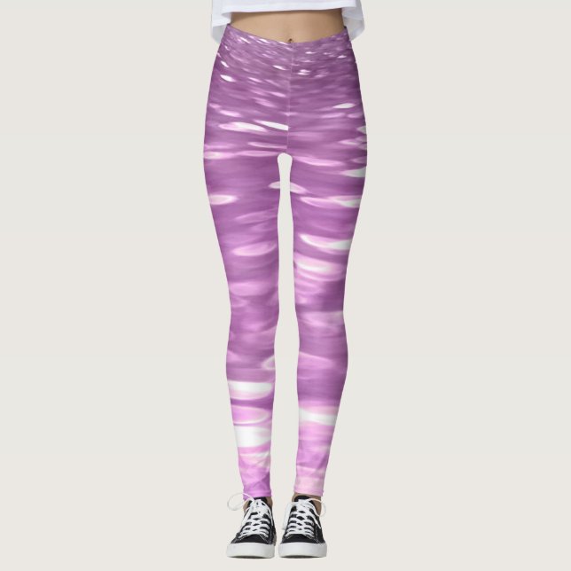 Legging Abstrato nº 3: Shimmer Lilac (Frente)