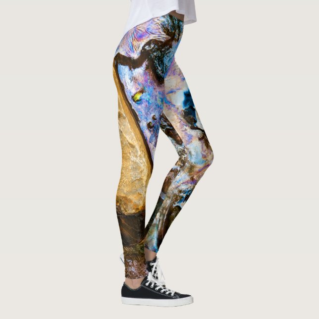 Legging abstrato, natureza, pernas de água (Direita)