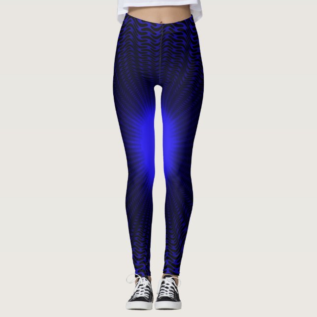 Legging Abstrato Neon Light Geométrico Starry Design (Frente)