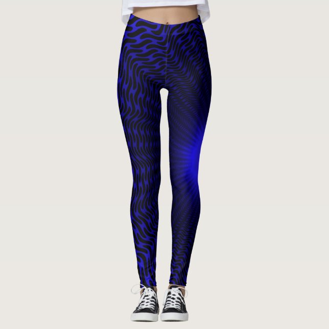 Legging Abstrato Neon Light Geométrico Starry Design (Frente)