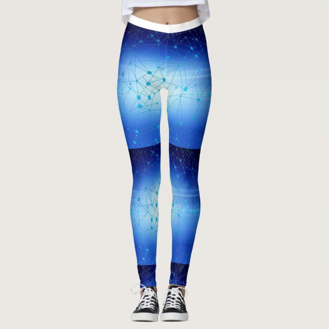 Legging Abstrato no azul nº 1 (Frente)