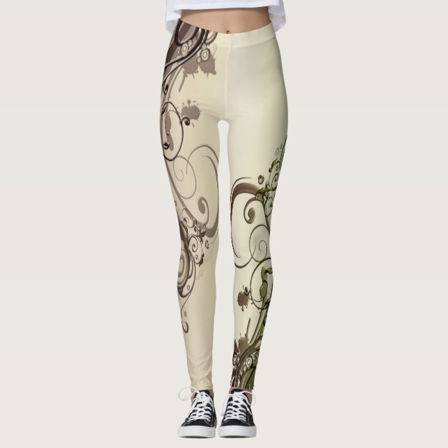 Legging Abstrato ouro (Frente)