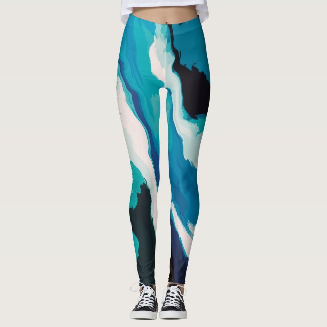 Legging Abstrato Pastel Paint Lagoon Edition (Frente)