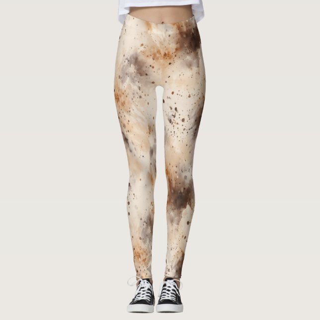 Legging Abstrato Peach Cream Brown (Frente)