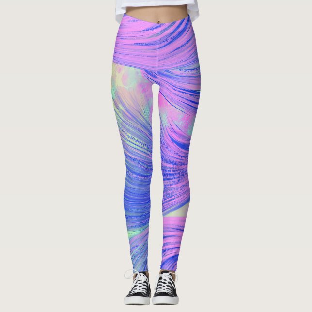 Legging abstrato Phoenix Feather (Frente)