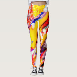 Legging Abstrato pintadas de frente