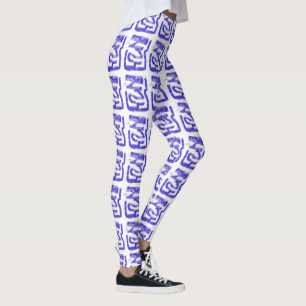 Legging abstrato pintado com spray - qualquer cor azul Thu