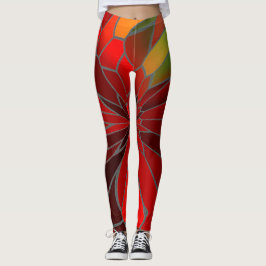 Legging Abstrato Poinsettia