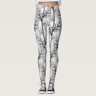 Legging Abstrato preto e branco