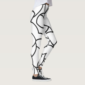 Legging Abstrato preto e branco composto