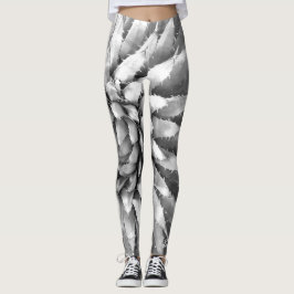 Legging Abstrato preto-e-branco do sudoeste Agave