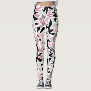 Legging Abstrato, Preto e Rosa, Juventude, Pílula Moderna
