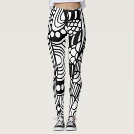 Legging Abstrato preto moderno