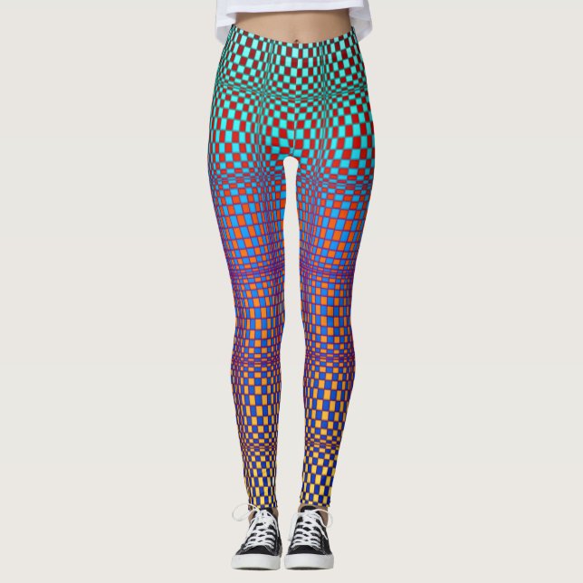 Legging Abstrato quadrados 2 (Frente)