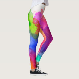 Legging Abstrato Rainbow Watercolor