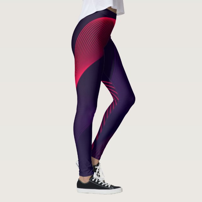 Legging Abstrato Red Wave em roxo (Direita)