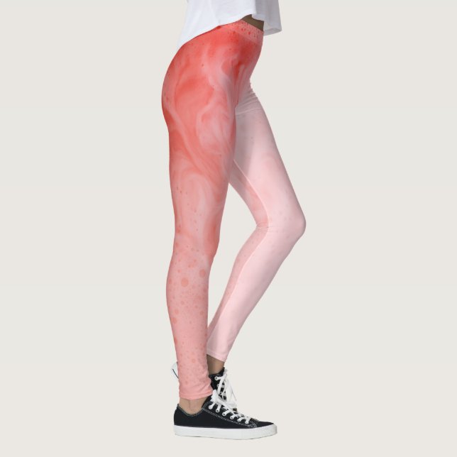 Legging Abstrato rosa claro, morango, leite (Direita)