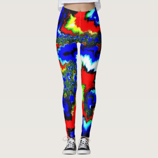 Legging Abstrato selvagem louco Mandlebrot