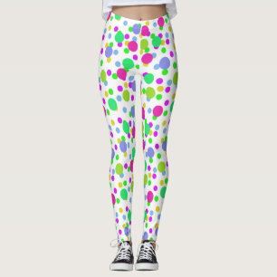 Legging Abstrato sem costura círculos de diversão pontos d