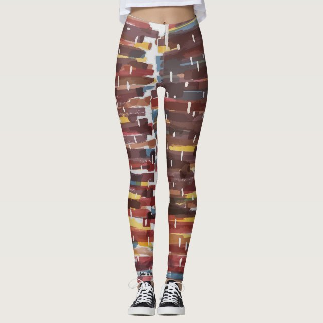 Legging Abstrato Sepia (Frente)
