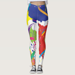Legging Abstrato Splatter Vetor Digital de Pintura Legal
