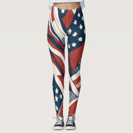 Legging Abstrato Stars and Stripes 4 de julho