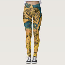 Legging Abstrato Symbolista Art Nouveau Na moda Feminino
