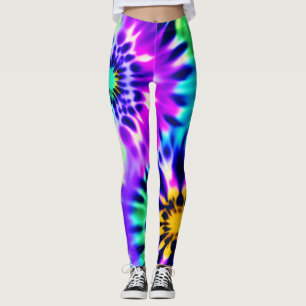 Legging Abstrato Tie Dye Adire Padrão