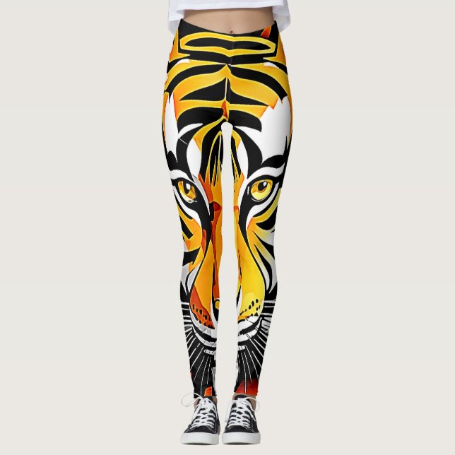 Legging Abstrato Tiger Art (Frente)