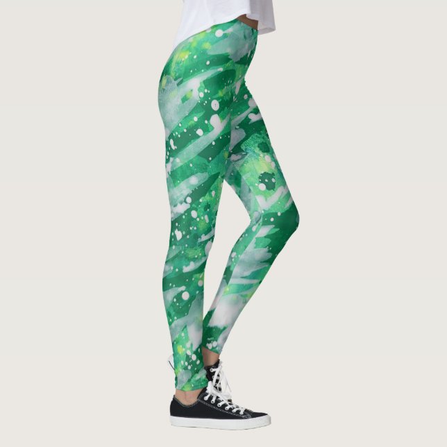 Legging Abstrato verde (Direita)