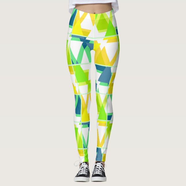 Legging Abstrato verde amarelo (Frente)