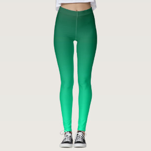 Legging Abstrato verde birght Contraste puro cor tendência
