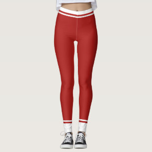 Legging Abstrato Vermelho e Branco Strike