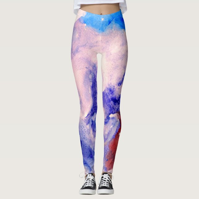 Legging Abstrato Watercolor Art (Frente)