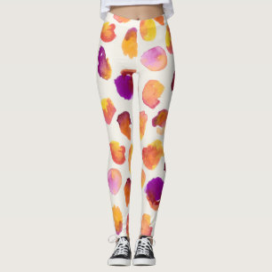 Legging Abstrato Watercolor Vintage Ilustração Sem Costura
