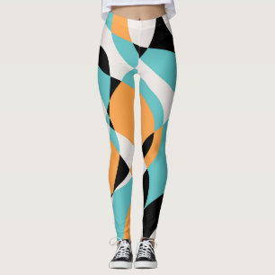 Legging Abstrato Waves - Design sem costura padrão