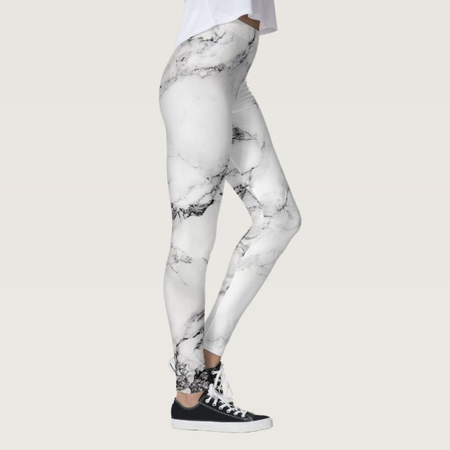 Legging Abstrato White Marble (Direita)