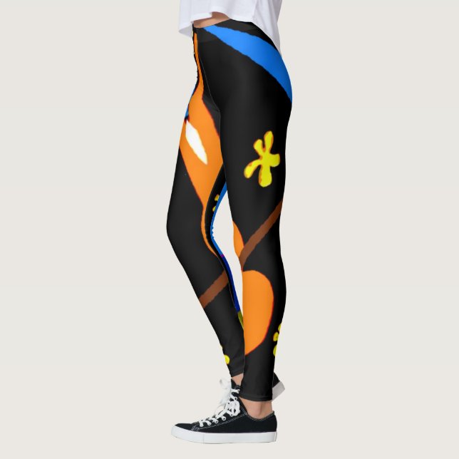 Legging Abstratos Formas Mantendo Estilo de Vidro (Esquerda)