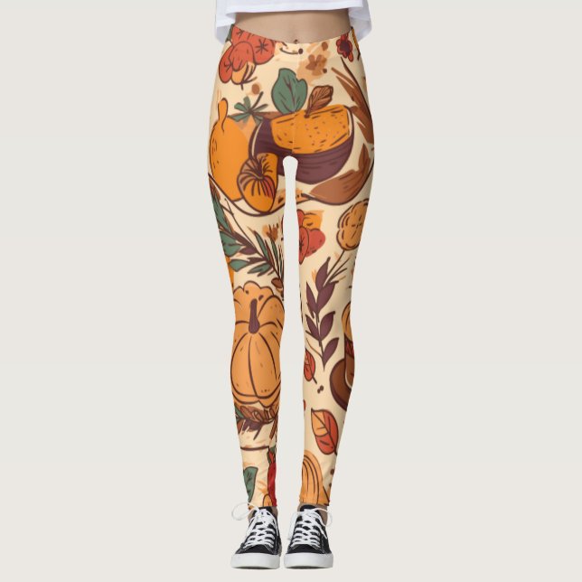 Legging Abundância de outono (Frente)