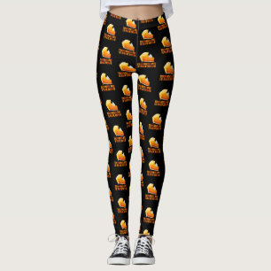 Legging Acção de graças engraçada do tarte de abóbora