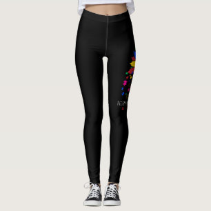 Legging Accept Sunflower Compreende Autismo Mundo Ancional