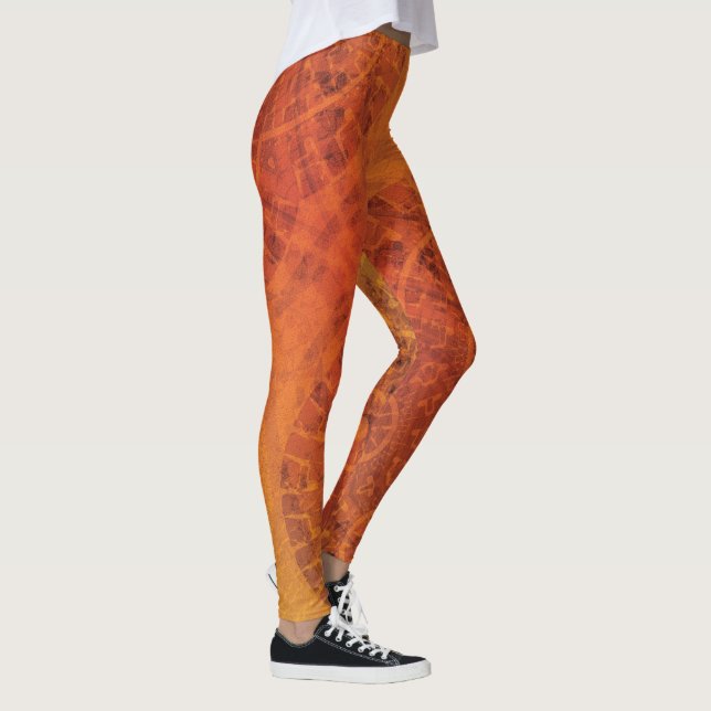 Legging Aceitação | Medalhões Amarelo Vermelho Laranja (Direita)