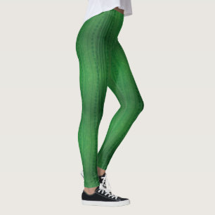Legging Aceitação   Padrão de Boho Eclético Verde