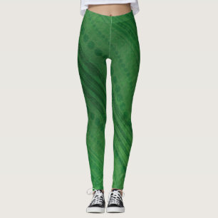 Legging Aceitação Padrão de Boho Eclético Verde