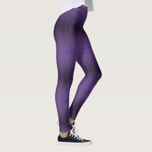 Legging Aceitação   Padrão de Boho Eclético Violet